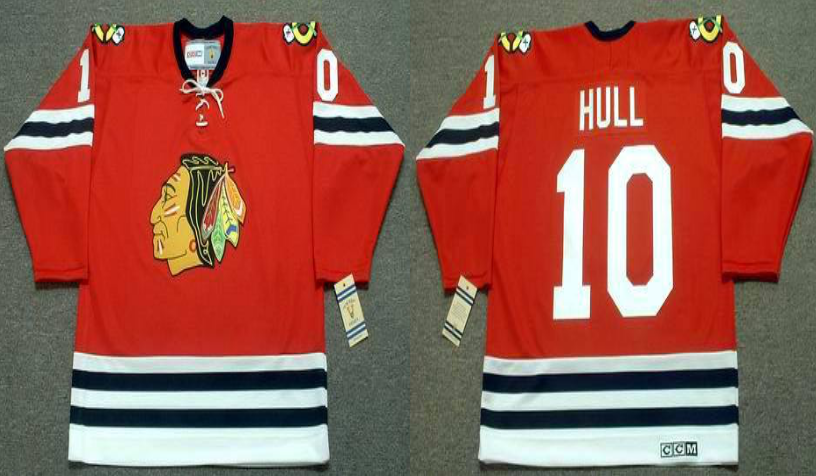 2019 Men Chicago Blackhawks #10 Hull red CCM NHL jerseys